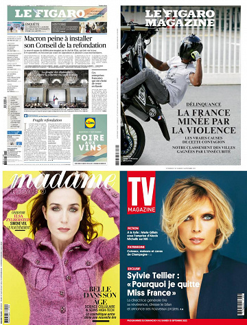 Pack Le Figaro et ses 3 suppléments - Vendredi 2 Septembre 2022