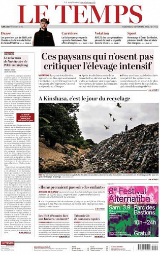 Le Temps - 2 Septembre 2022