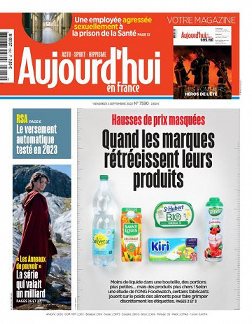 Aujourd’hui en France - 2 Septembre 2022