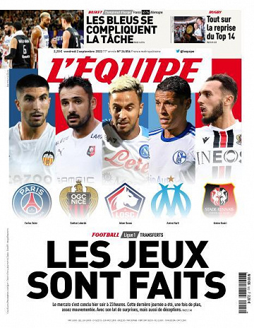L’equipe du Vendredi 2 Septembre 2022