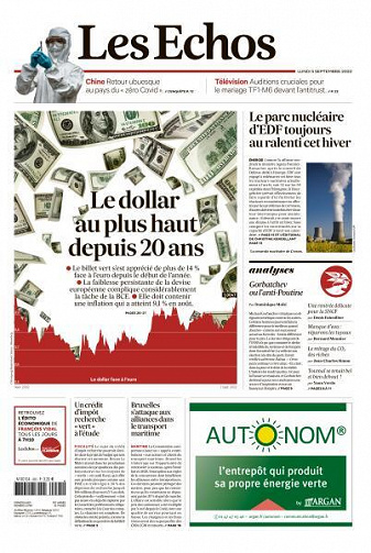 Les Echos du Lundi 5 Septembre 2022