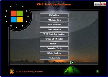 [Windows] Ratiborus KMS Tools 01.09.2022 (Activate Windows and MS Office)