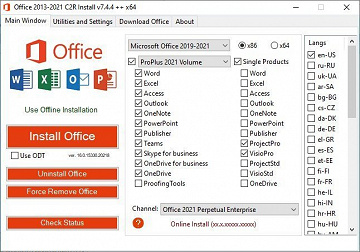 [Windows] Office 2013-2021 C2R Install 7.4.4 (x64)