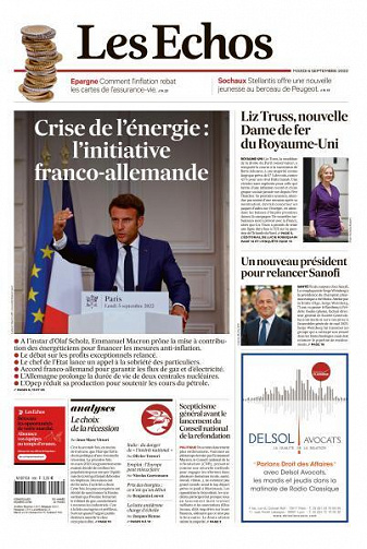 Les Echos du Mardi 6 Septembre 2022