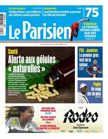 Le Parisien du Mardi 6 Septembre 2022