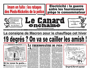 Le canard enchaîné du Mercredi 07 Septembre 2022
