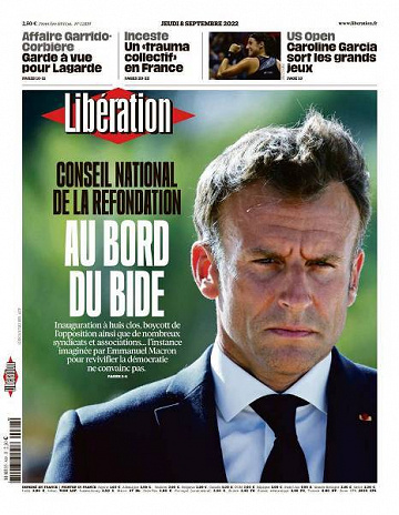 Libération du Jeudi 8 Septembre 2022