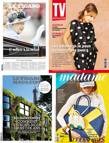 Pack Le Figaro et ses 3 suppléments - Vendredi 9 Septembre 2022