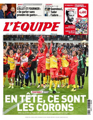 L’equipe du Samedi 10 Septembre 2022