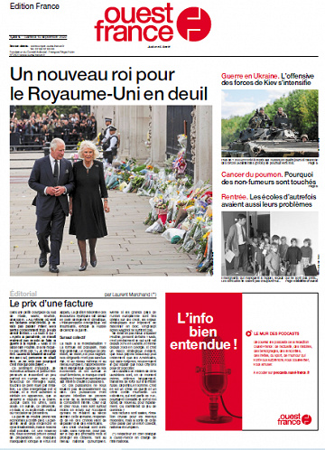 Ouest-France Édition France du Samedi 10 Septembre 2022