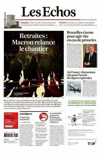 Les Echos du Mardi 13 Septembre 2022