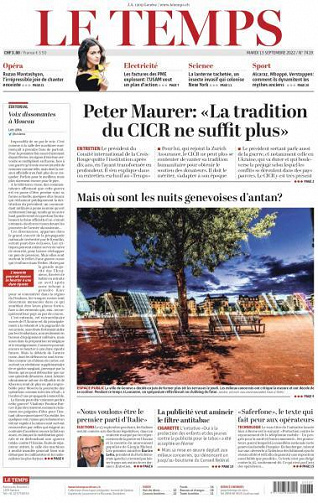 Le Temps - 13 Septembre 2022