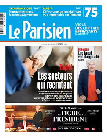 Le Parisien du Mardi 13 Septembre 2022