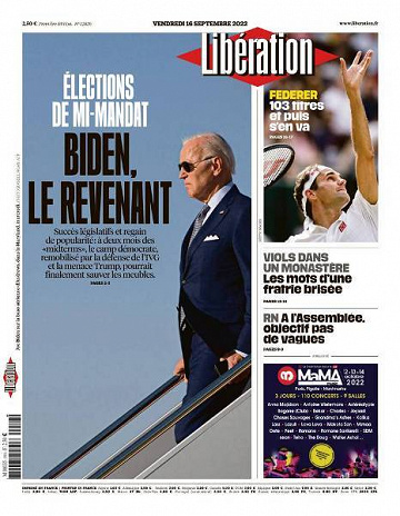 Libération du Vendredi 16 Septembre 2022