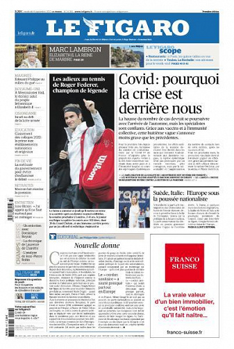 Le Figaro du Vendredi 16 Septembre 2022