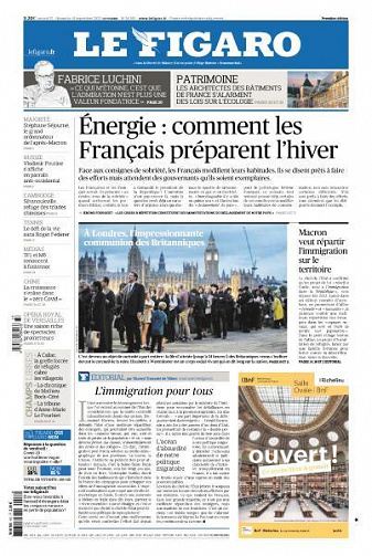 Le Figaro du Samedi 17 et Dimanche 18 Septembre 2022