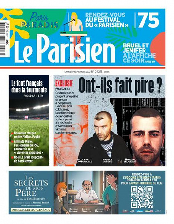 Le Parisien du Samedi 17 Septembre 2022