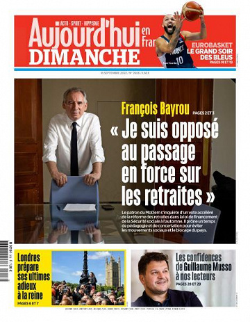 Aujourd’hui en France - 18 Septembre 2022