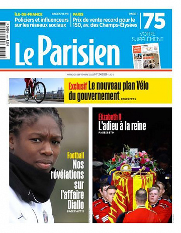 Le Parisien du Mardi 20 Septembre 2022