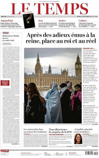 Le Temps - 20 Septembre 2022