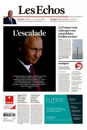 Les Echos du Jeudi 22 Septembre 2022