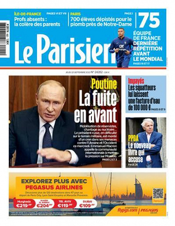 Le Parisien du Jeudi 22 Septembre 2022