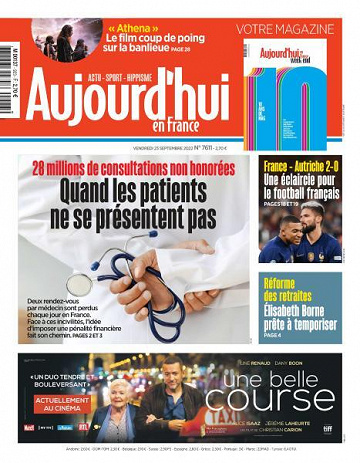 Aujourd’hui en France - 23 Septembre 2022