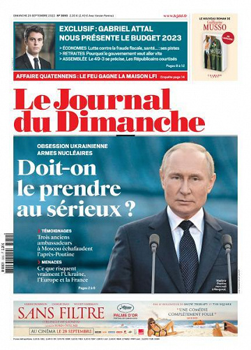 Le Journal du Dimanche - 25 Septembre 2022