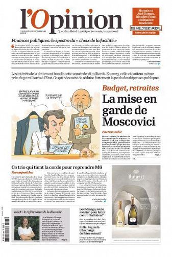 L’Opinion - 26 Septembre 2022