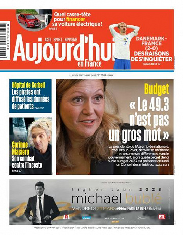 Aujourd’hui en France - 26 Septembre 2022