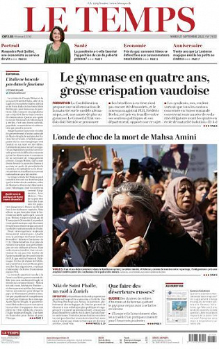 Le Temps - 27 Septembre 2022