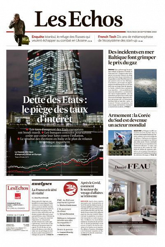 Les Echos du Mercredi 28 Septembre 2022