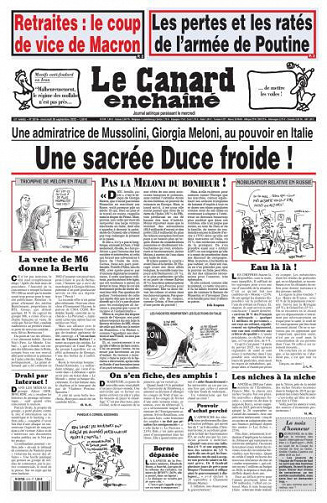 Le Canard enchaîné - 28 Septembre 2022