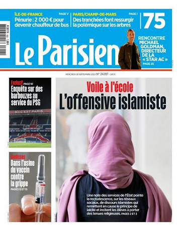Le Parisien du Mercredi 28 Septembre 2022