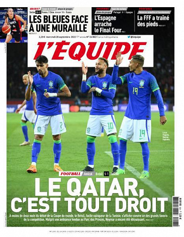 L’equipe du Mercredi 28 Septembre 2022