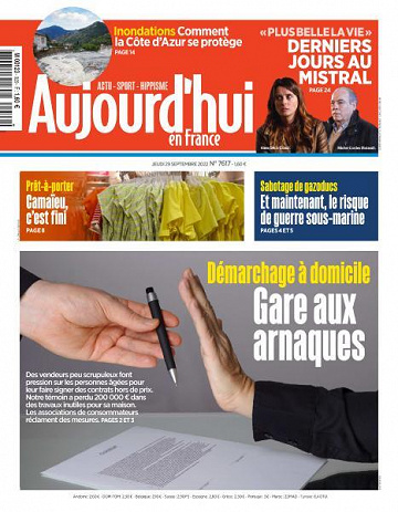 Aujourd’hui en France - 29 Septembre 2022