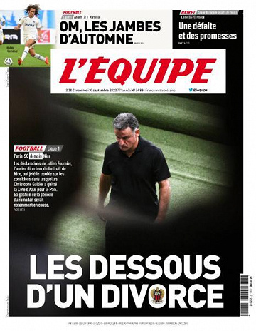 L’equipe du Vendredi 30 Septembre 2022