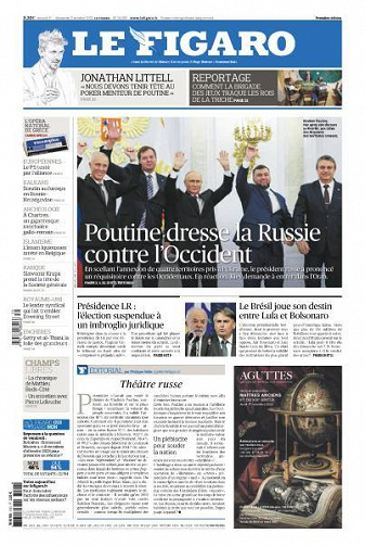 Le Figaro du Samedi 1er Octobre 2022