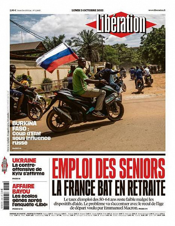 Libération du Lundi 3 Octobre 2022
