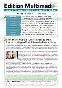 Édition Multimédia - 3 Octobre 2022