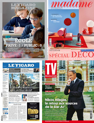 Pack Le Figaro et ses 3 suppléments - Vendredi 7 Octobre 2022
