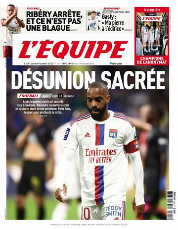 L’equipe du Samedi 8 Octobre 2022