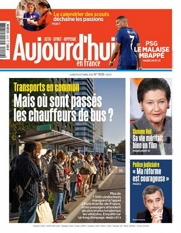 Aujourd’hui en France - 10 Octobre 2022