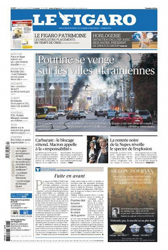 Le Figaro du Mardi 11 Octobre 2022