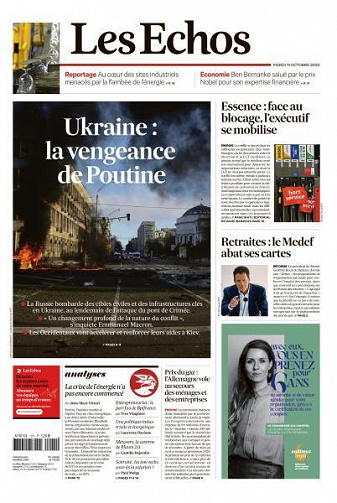 Les Echos du Mardi 11 Octobre 2022