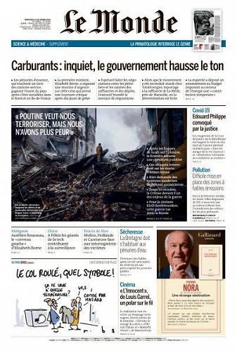Le Monde du Mercredi 12 Octobre 2022