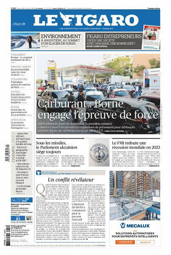 Le Figaro du Mercredi 12 Octobre 2022