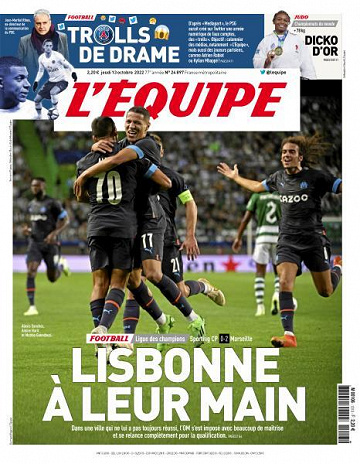 L’equipe du Jeudi 13 Octobre 2022