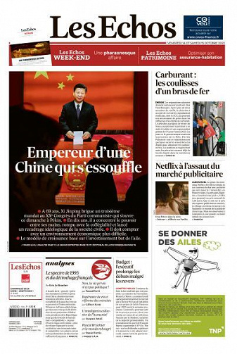 Les Echos du Vendredi 14 et Samedi 15 Octobre 2022