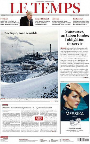 Le Temps - 14 Octobre 2022